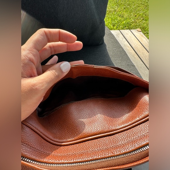 CHANEL triple C - rare vintage BROWN LOGO MESSENGER BAG - Picture 4 of 15